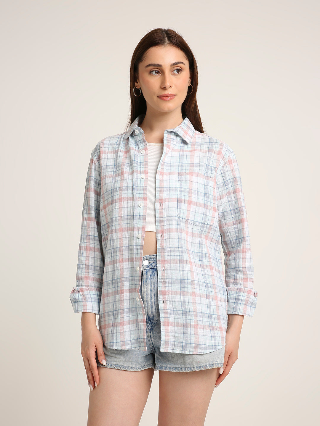 Blue Checked Classic Full Sleeve Shirt