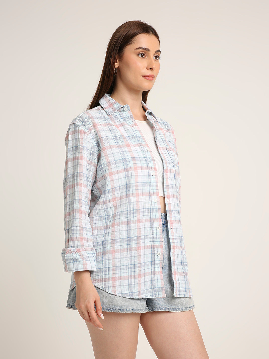 Blue Checked Classic Full Sleeve Shirt