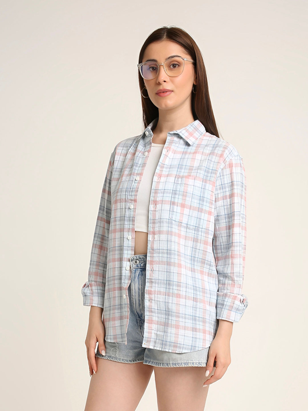 Blue Checked Classic Full Sleeve Shirt