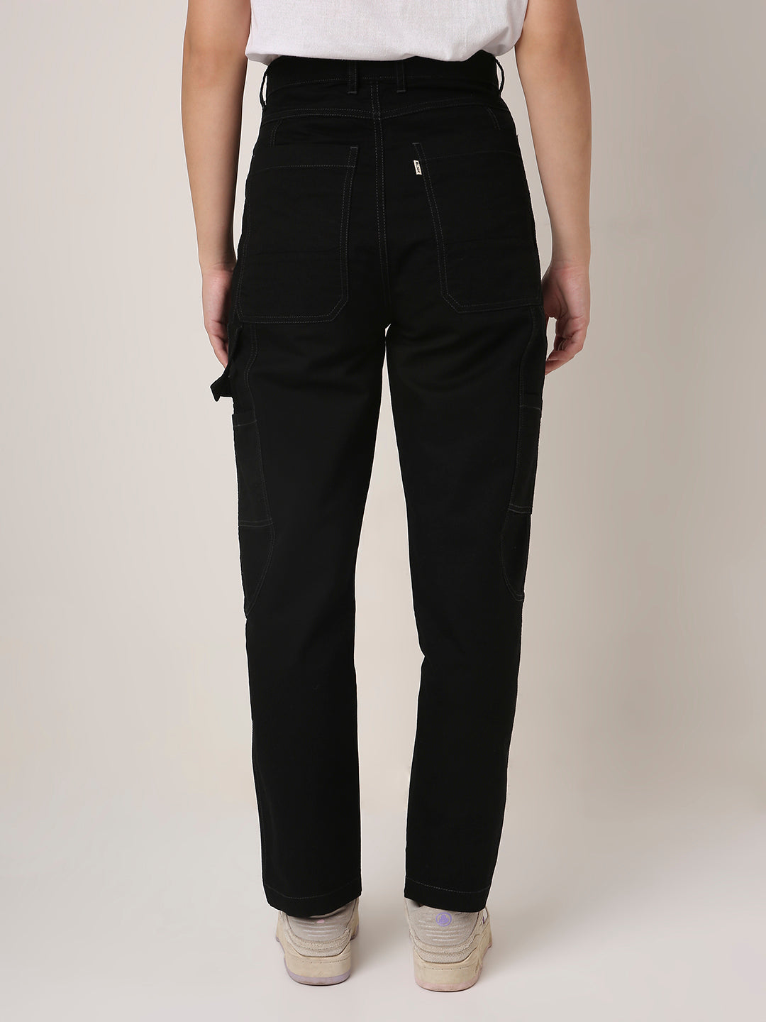 High-Waist Utility Cargo Pants