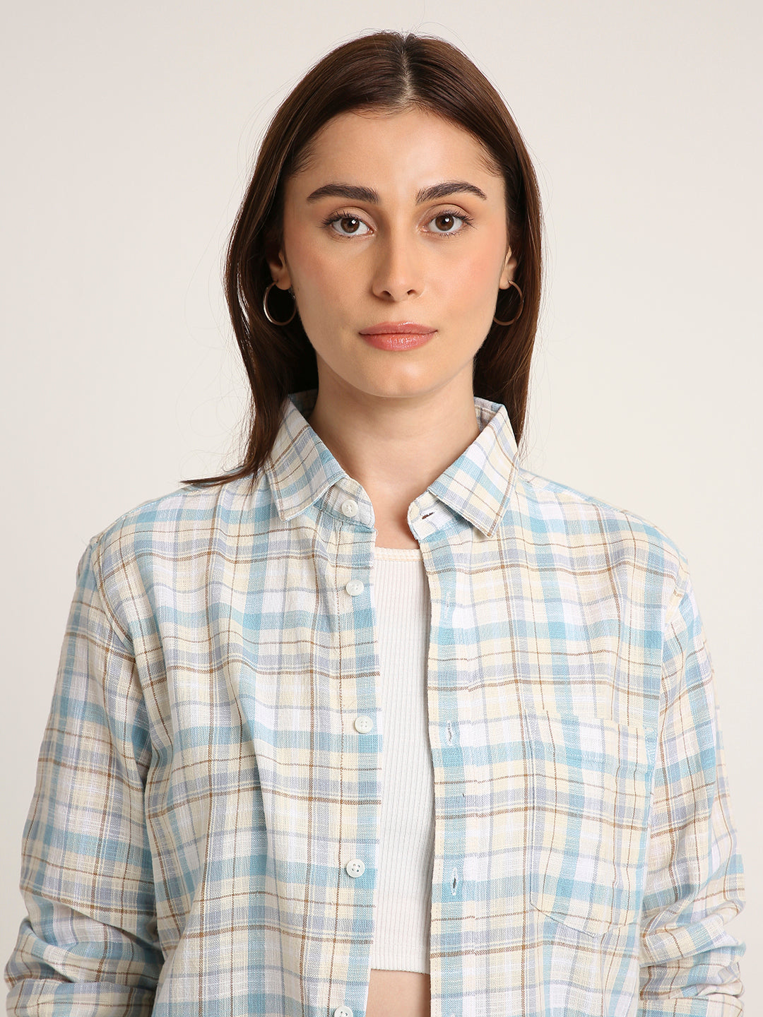 Fawn Checked Classic Full Sleeve Shirt