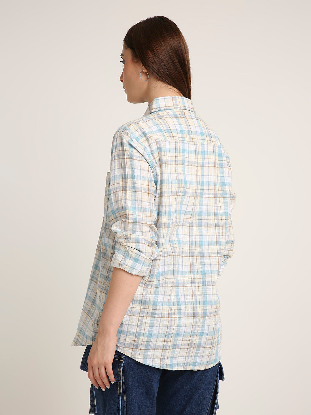 Fawn Checked Classic Full Sleeve Shirt
