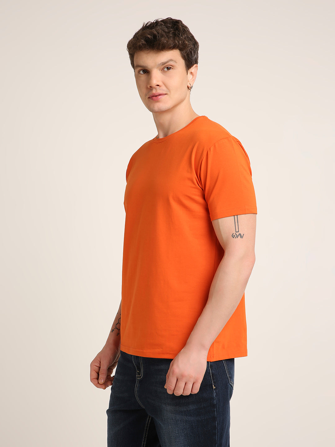 REGULAR FIT T-SHIRT: ORANGE
