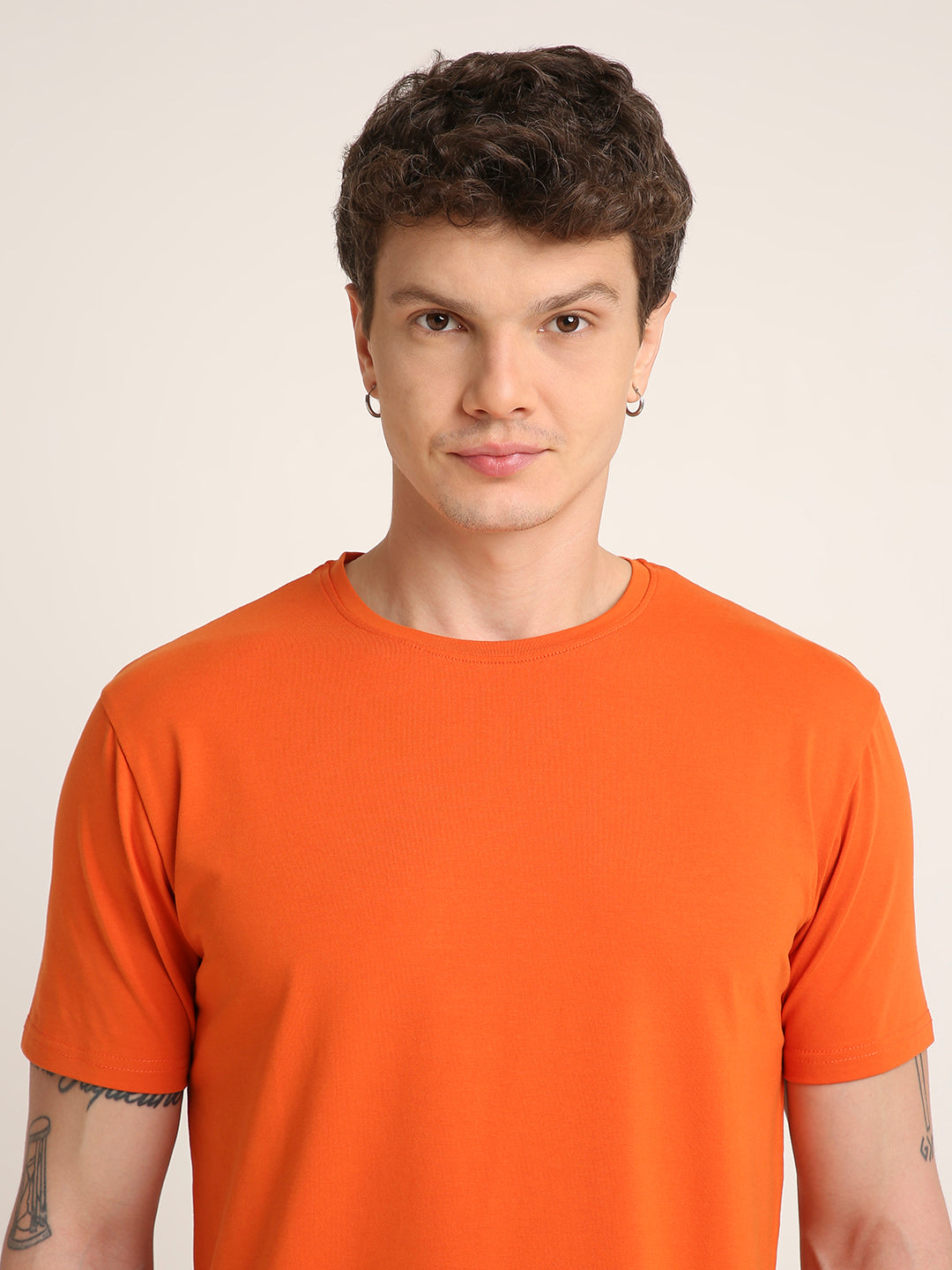 REGULAR FIT T-SHIRT: ORANGE