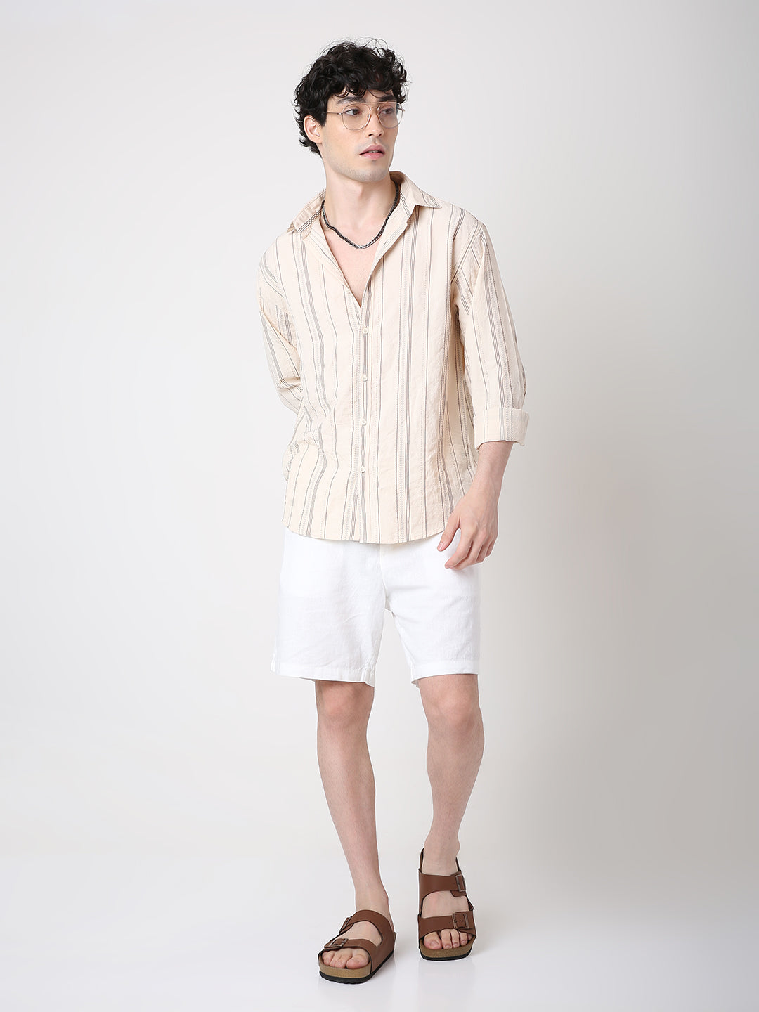 SLEEK VERTICAL STRIPED CASUAL SHIRT