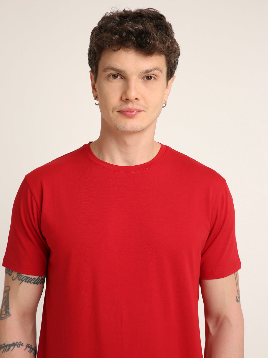 REGULAR FIT T-SHIRT: RED