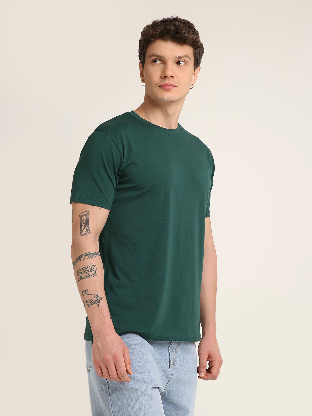 REGULAR FIT T-SHIRT: GREEN