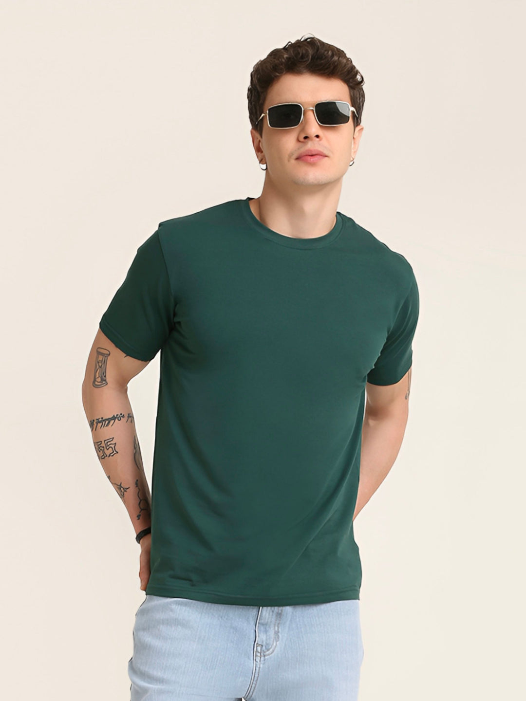 REGULAR FIT T-SHIRT: GREEN