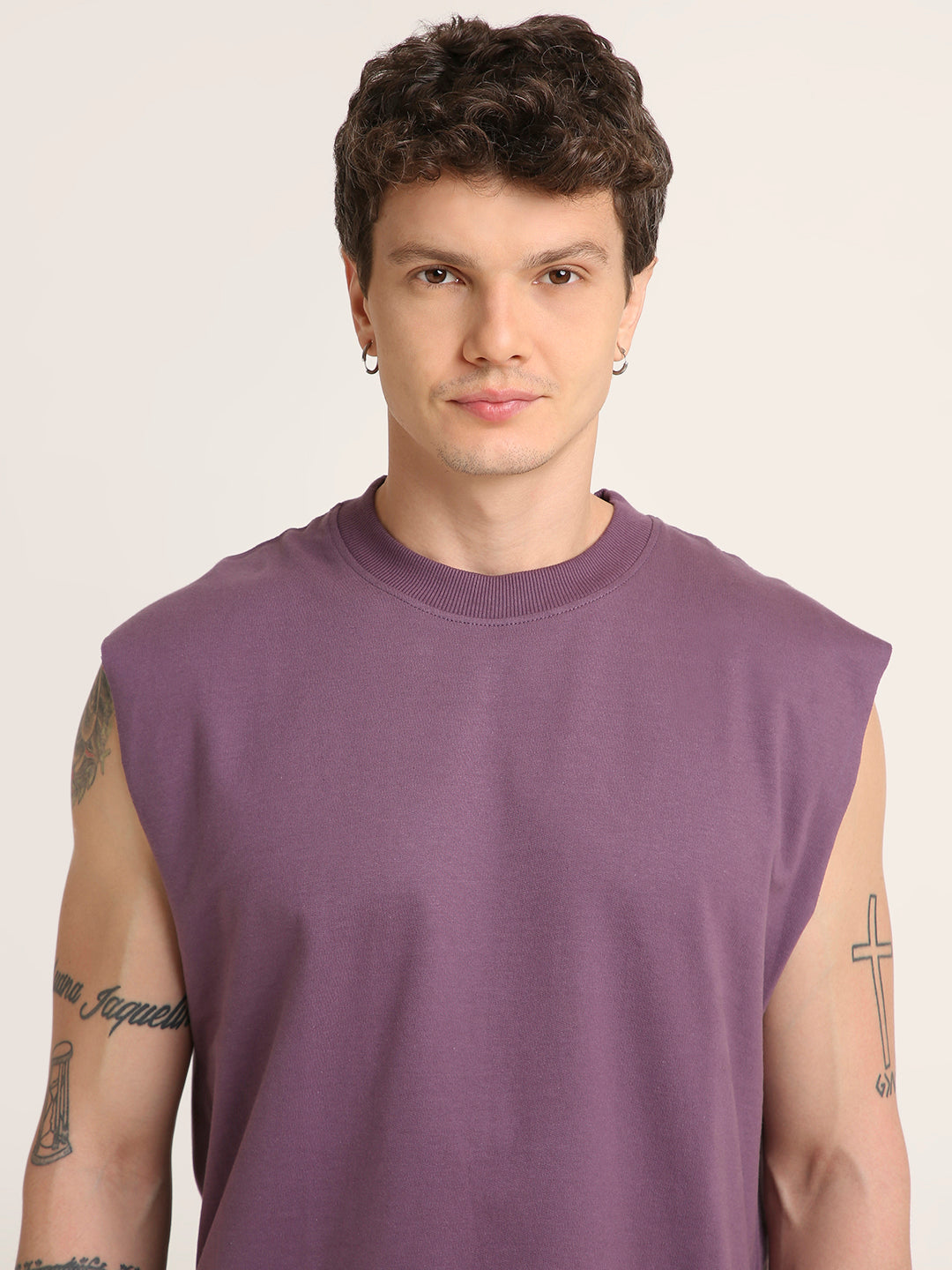 Oversize Sleeveless Tshirt: Grape