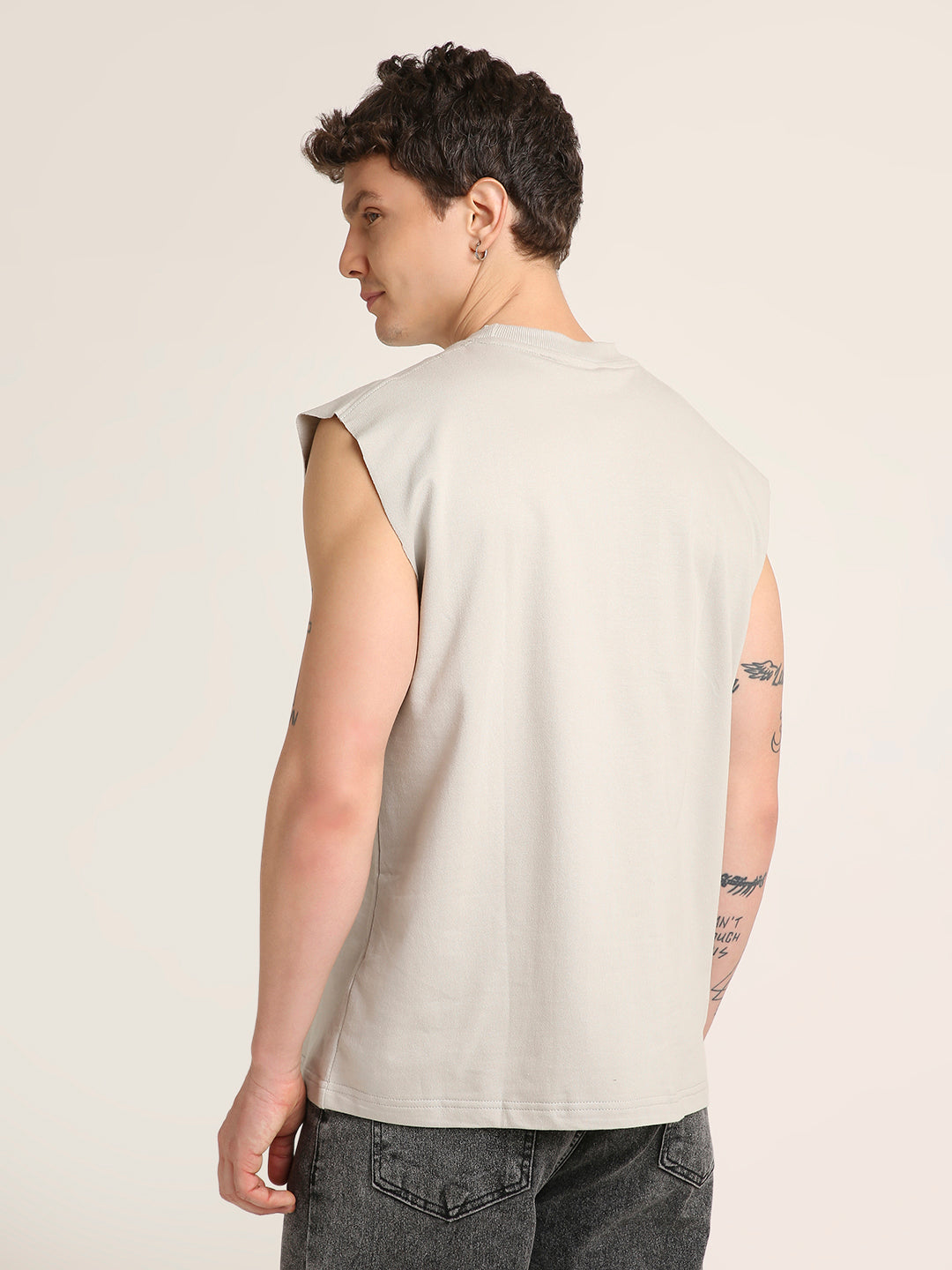 Oversize Sleeveless Tshirt: Skipping Stone