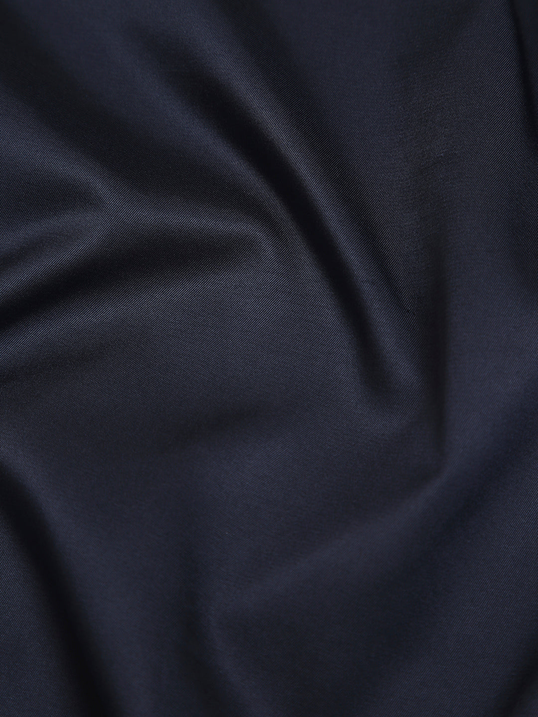 Classic Navy Blue Satin Formal Shirt