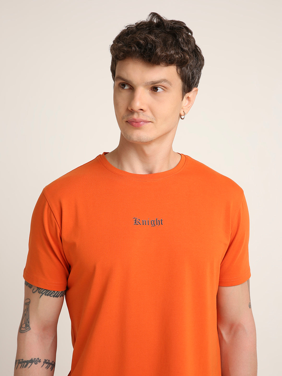 Knight Back Graphic Printed Premium Cotton T-Shirt