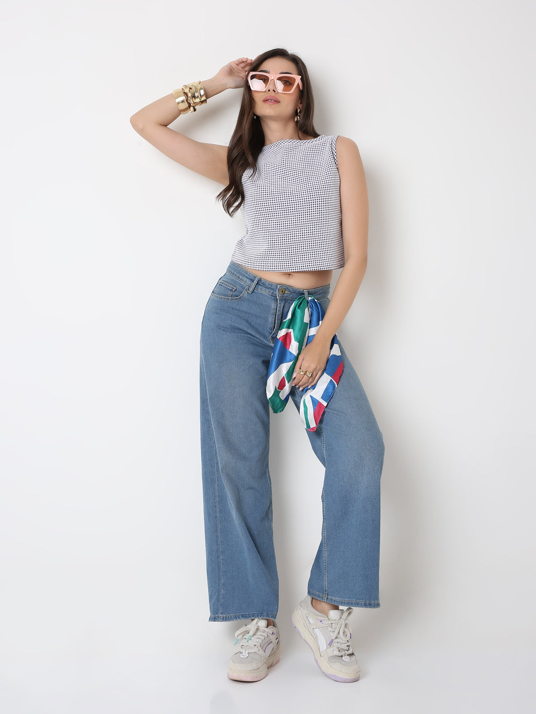 CLASSIC HOUNDSTOOTH PURE CROP TOP