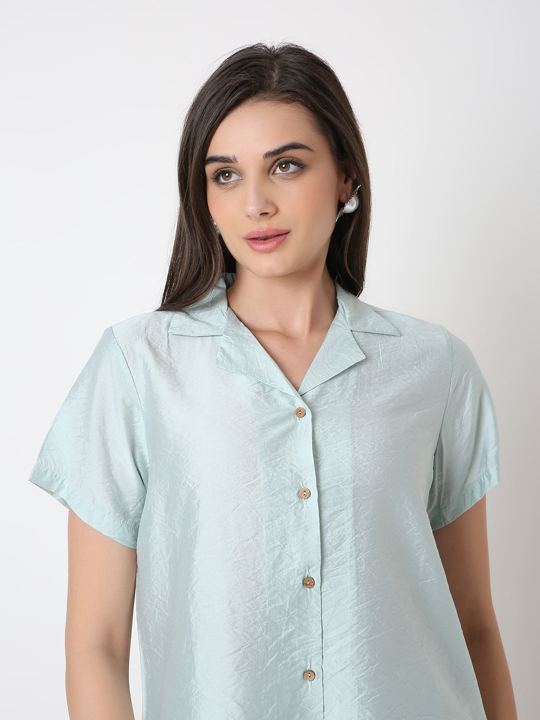 MINT GREEN CLASSIC VISCOSE SHIRT