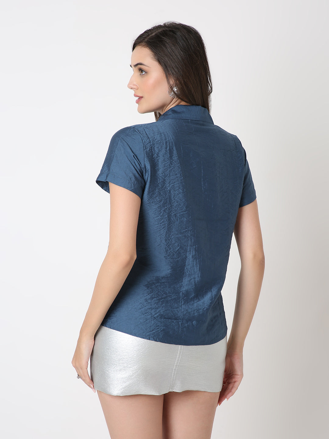 BLUE CLASSIC VISCOSE SHIRT