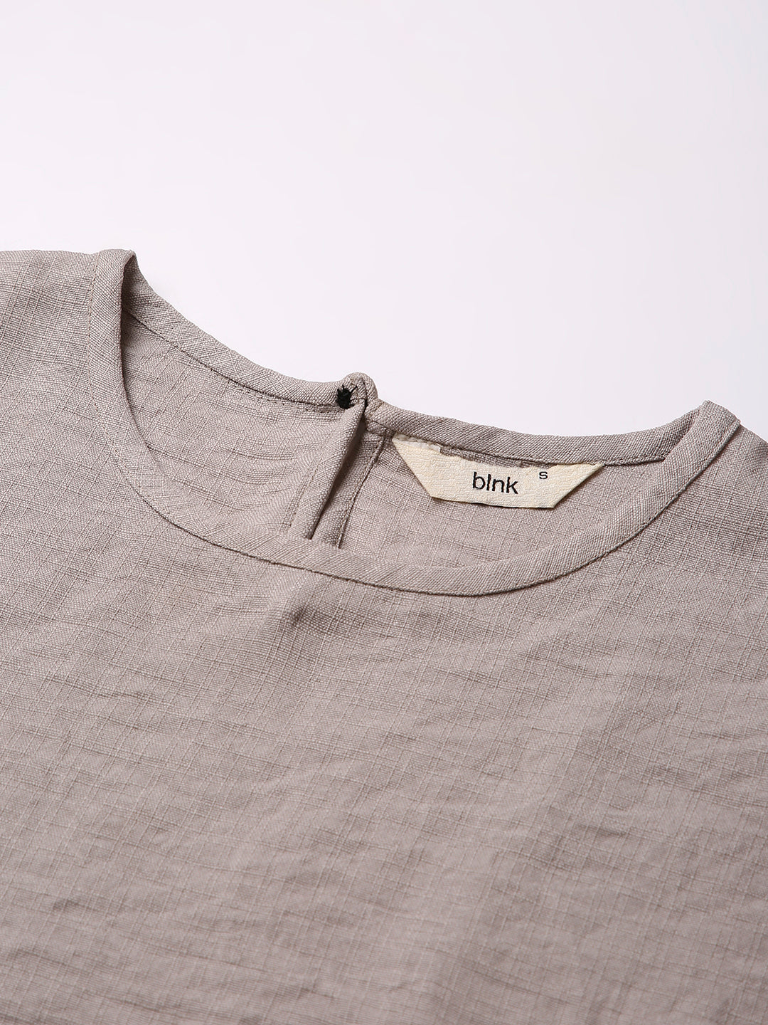 BEIGE CO-ORDSET WITH TOP AND WIDE-LEG PANTS