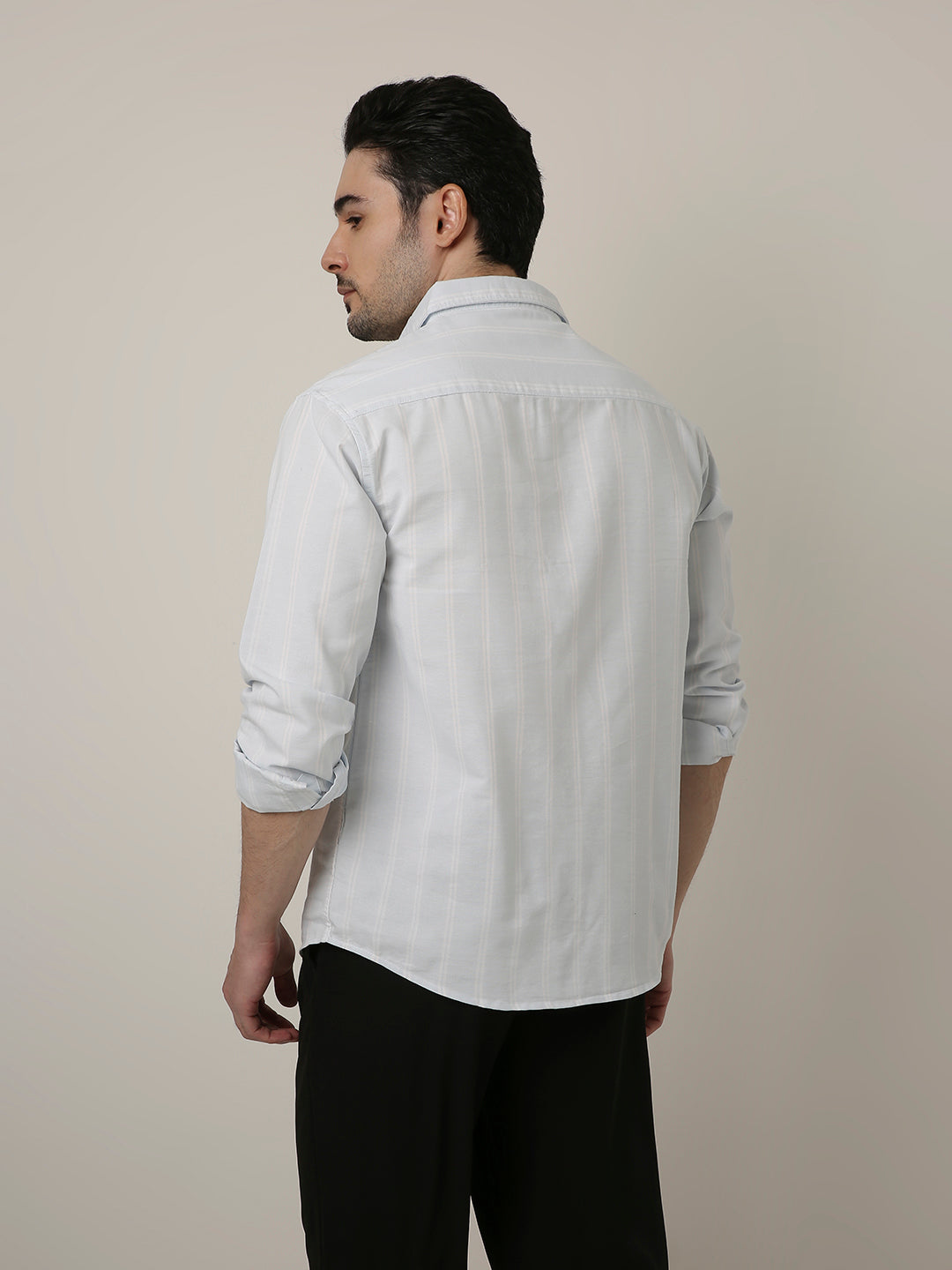 SKY BLUE OXFORD STRIPED SHIRT
