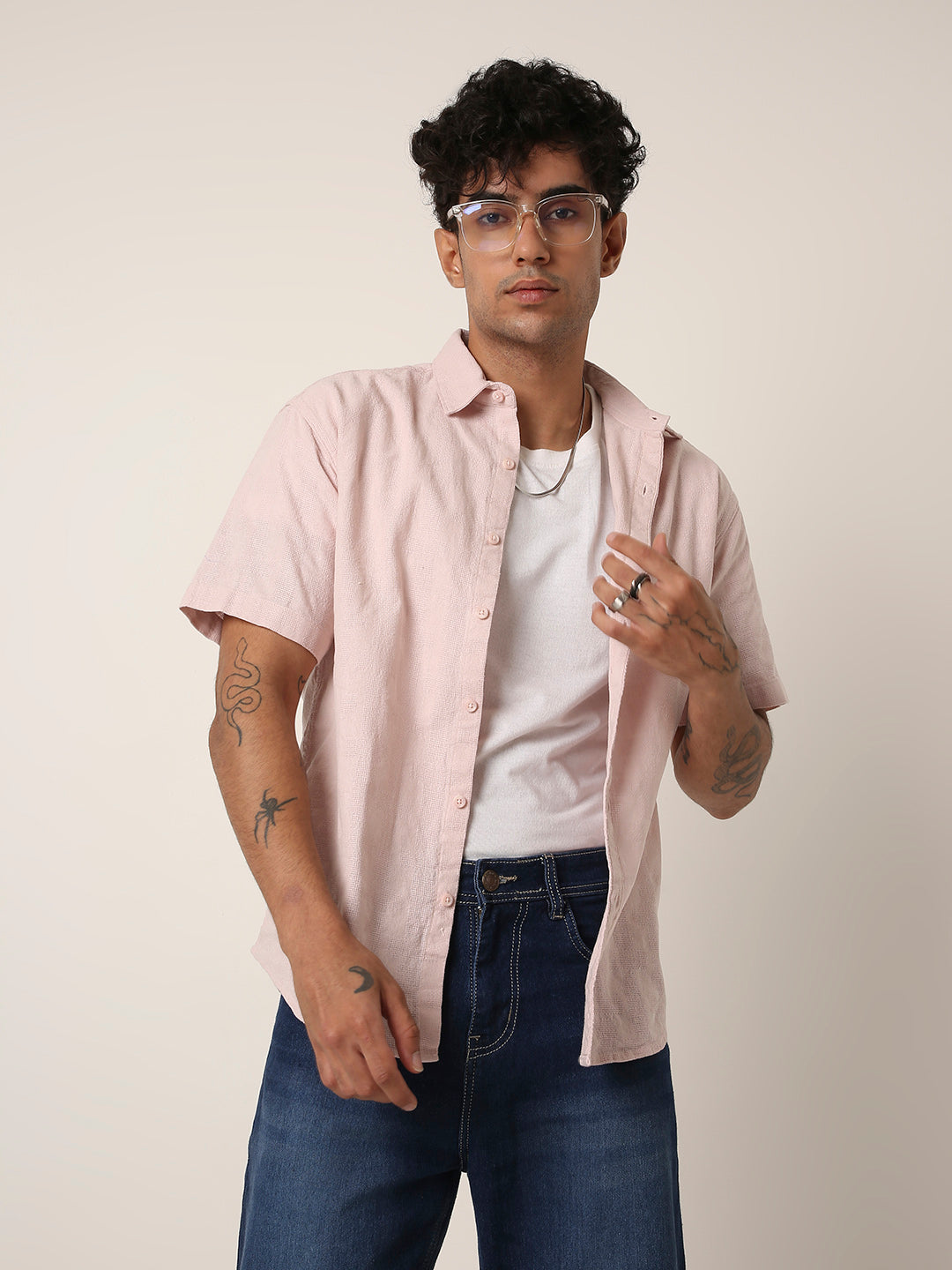 PEACH SIGNATURE COTTON SHIRT