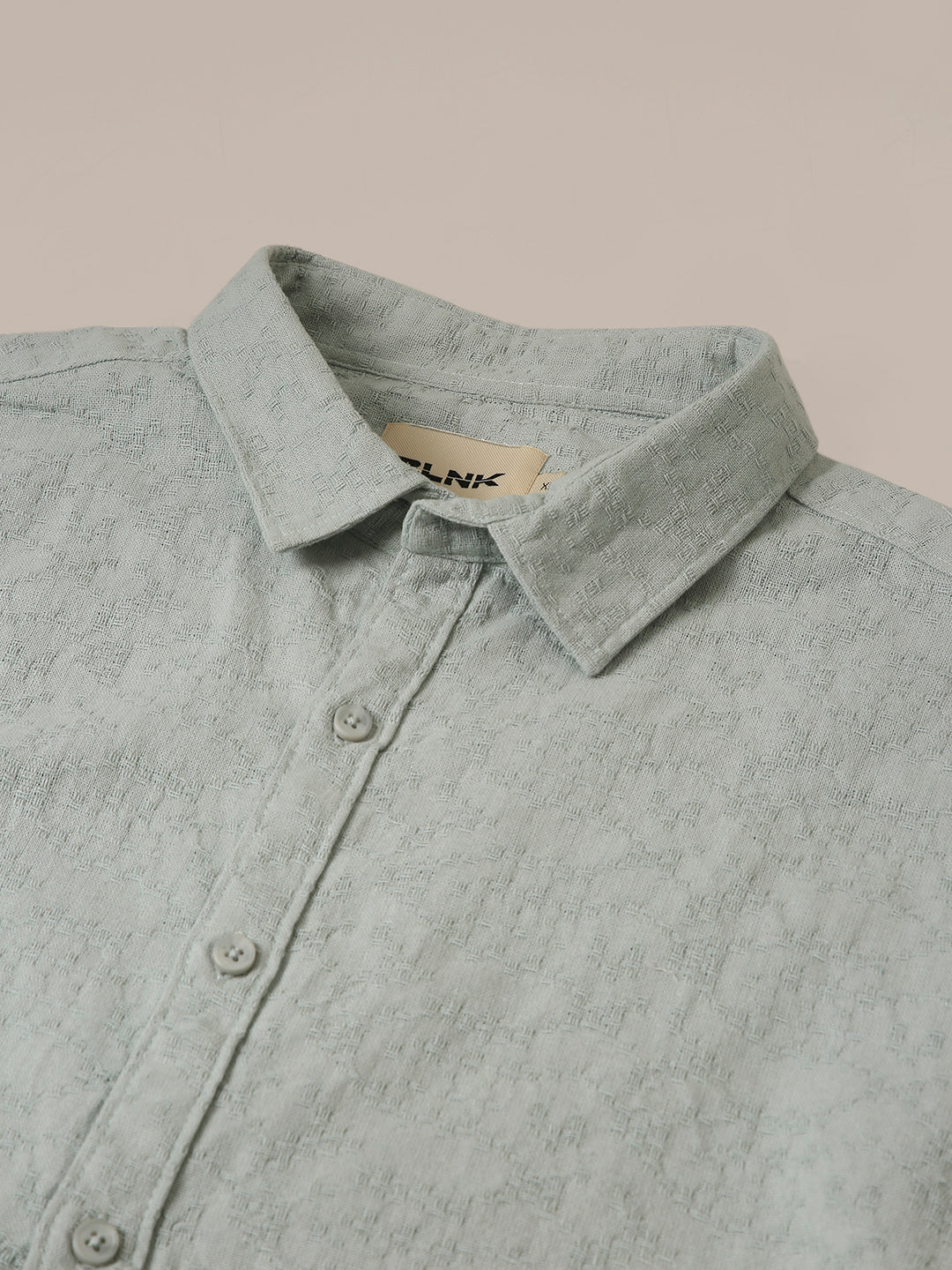 GREEN STRUCTURED COTTON SHIRT