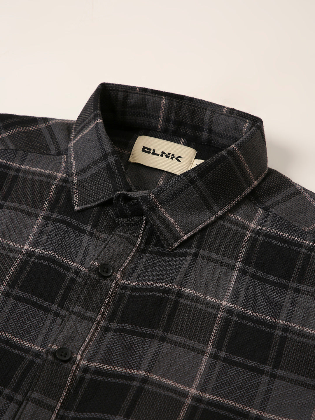 Gray Structured Premium Checkered Shirt