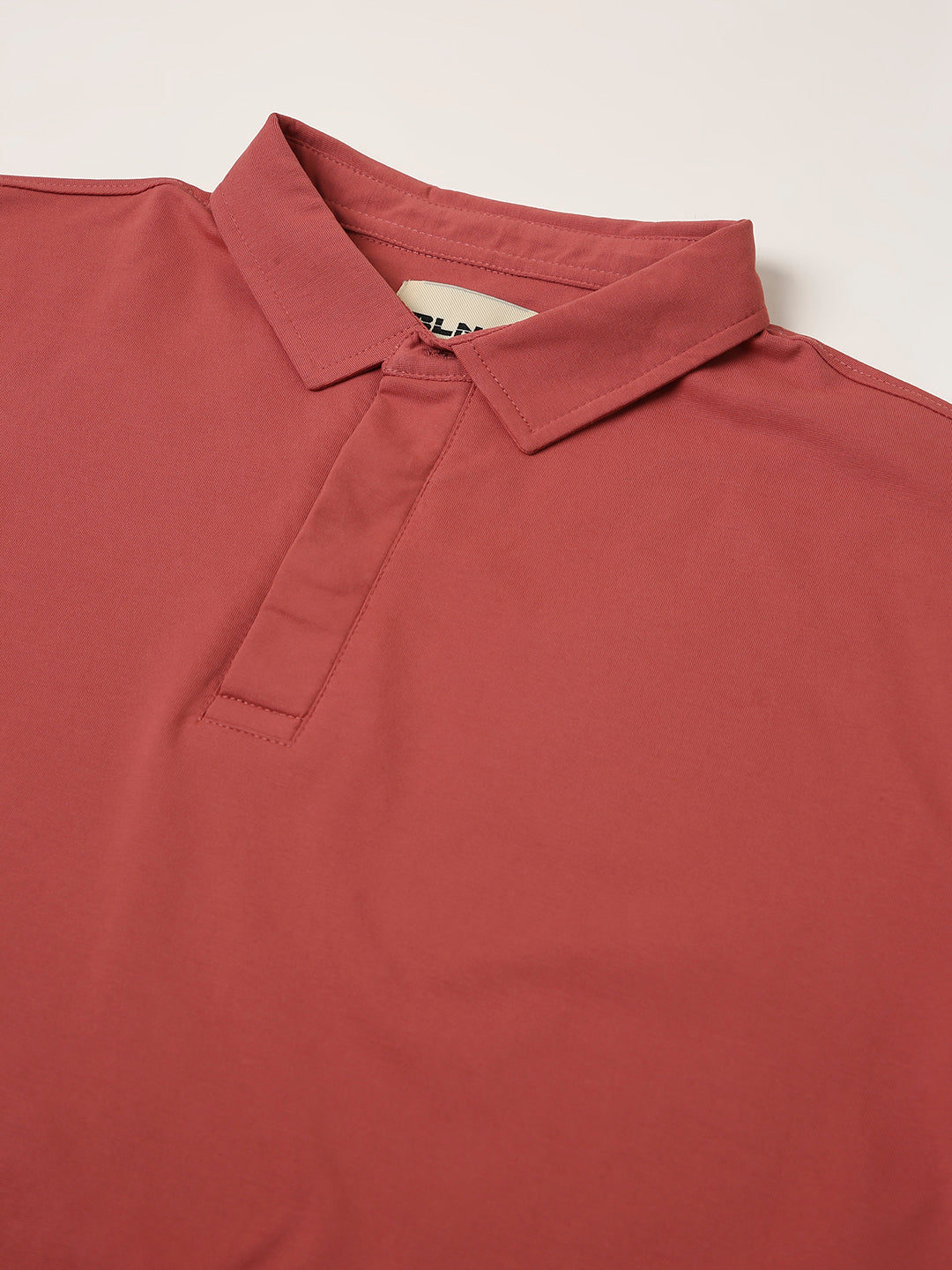MULBERRY RED Solid Polo T-Shirt