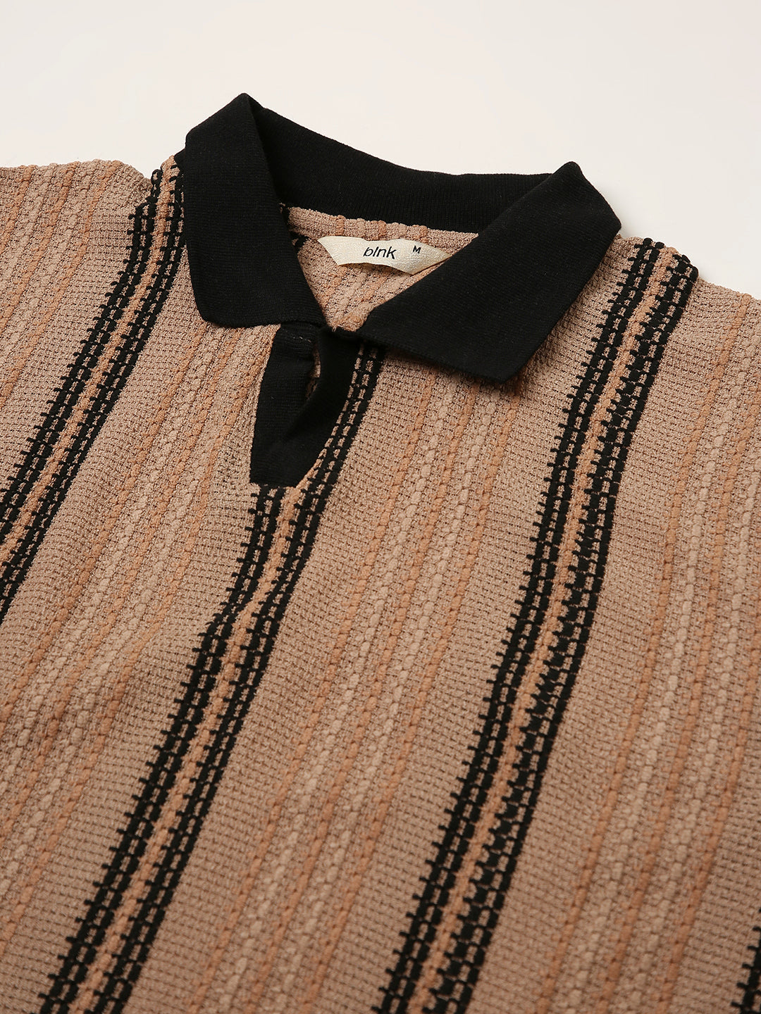 VINTAGE FAWN TEXTURED POLO TSHIRT