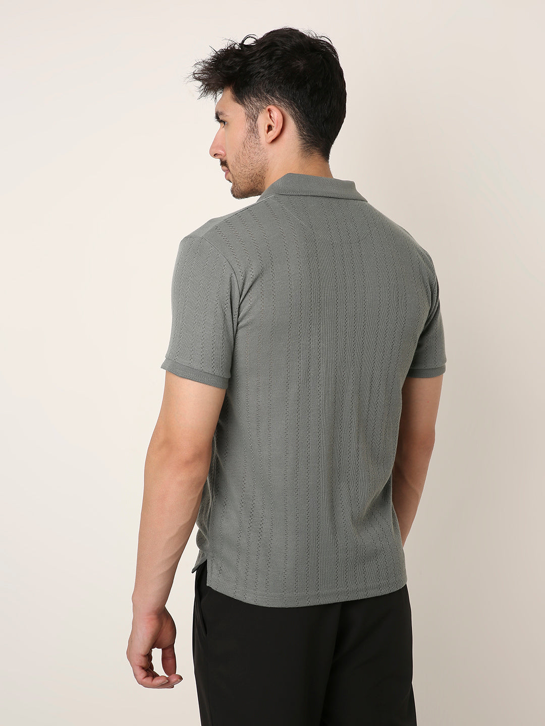OLIVE Jacquard Classic Polo t-shirt