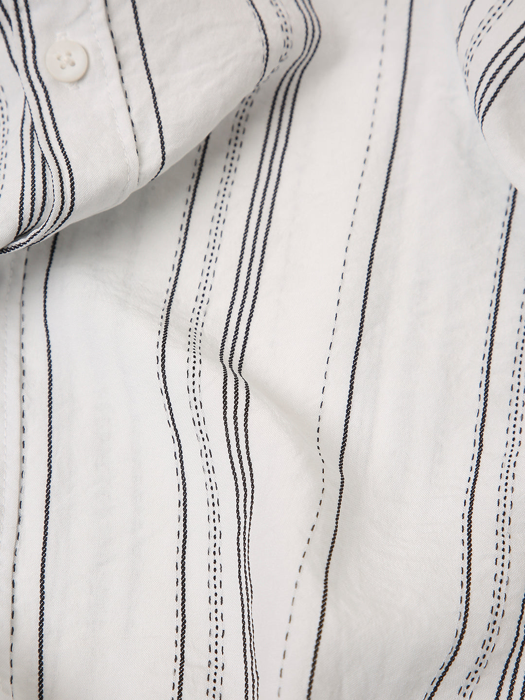 WHITE SLEEK STRIPED CASUAL SHIRT