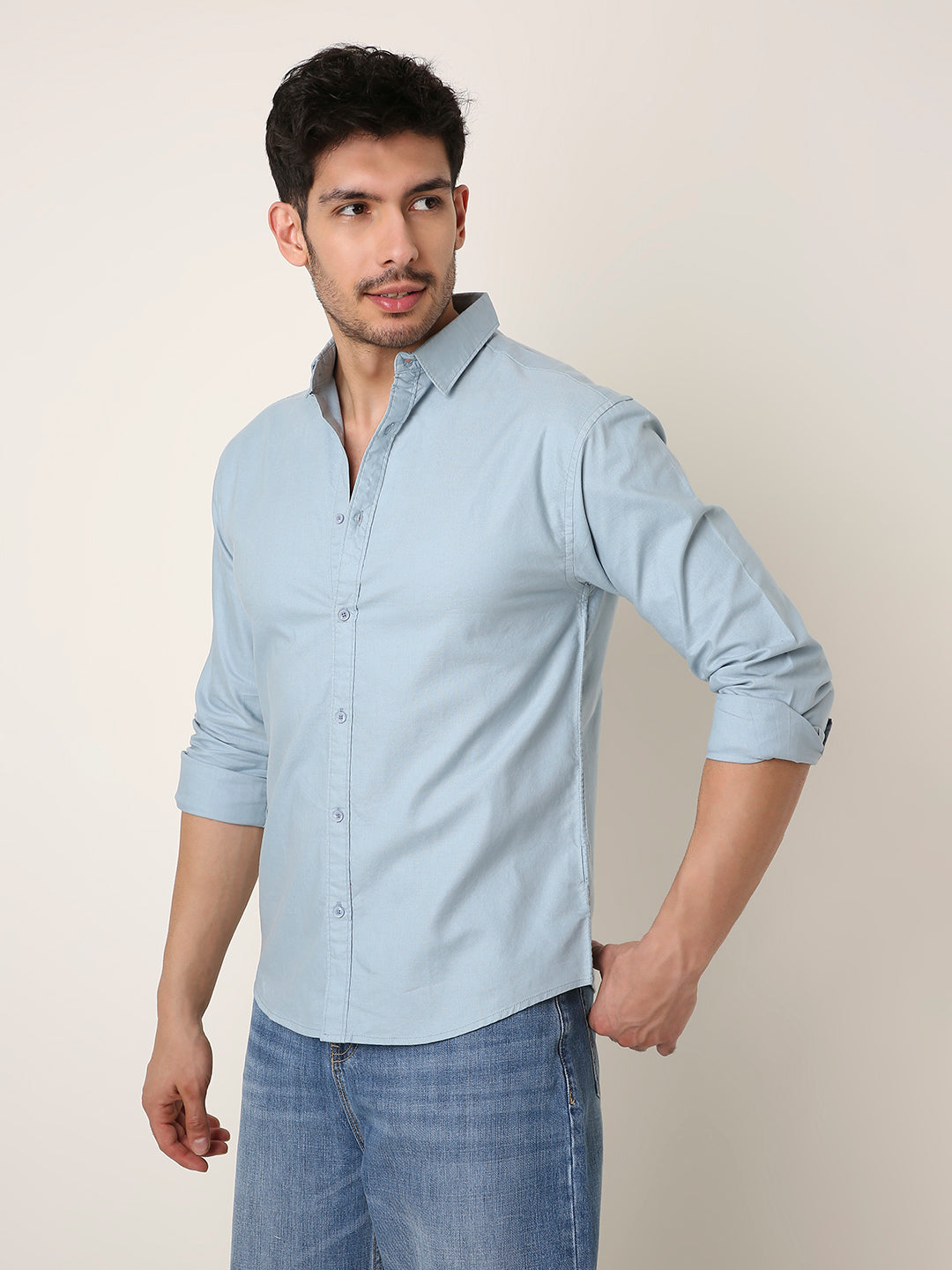 BLUE ESSENTIAL OXFORD SHIRT