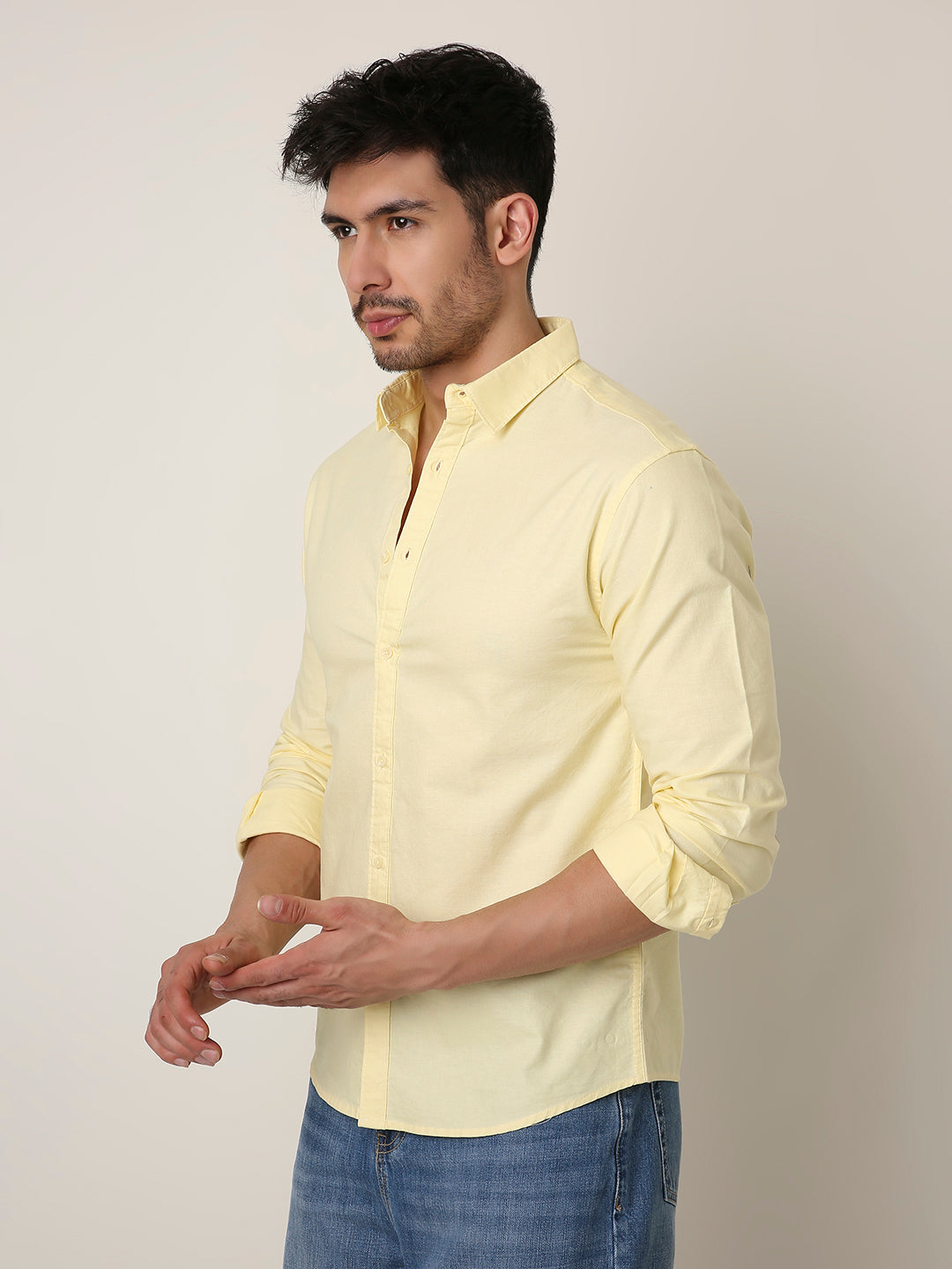 LEMON YELLOW ESSENTIAL OXFORD SHIRT