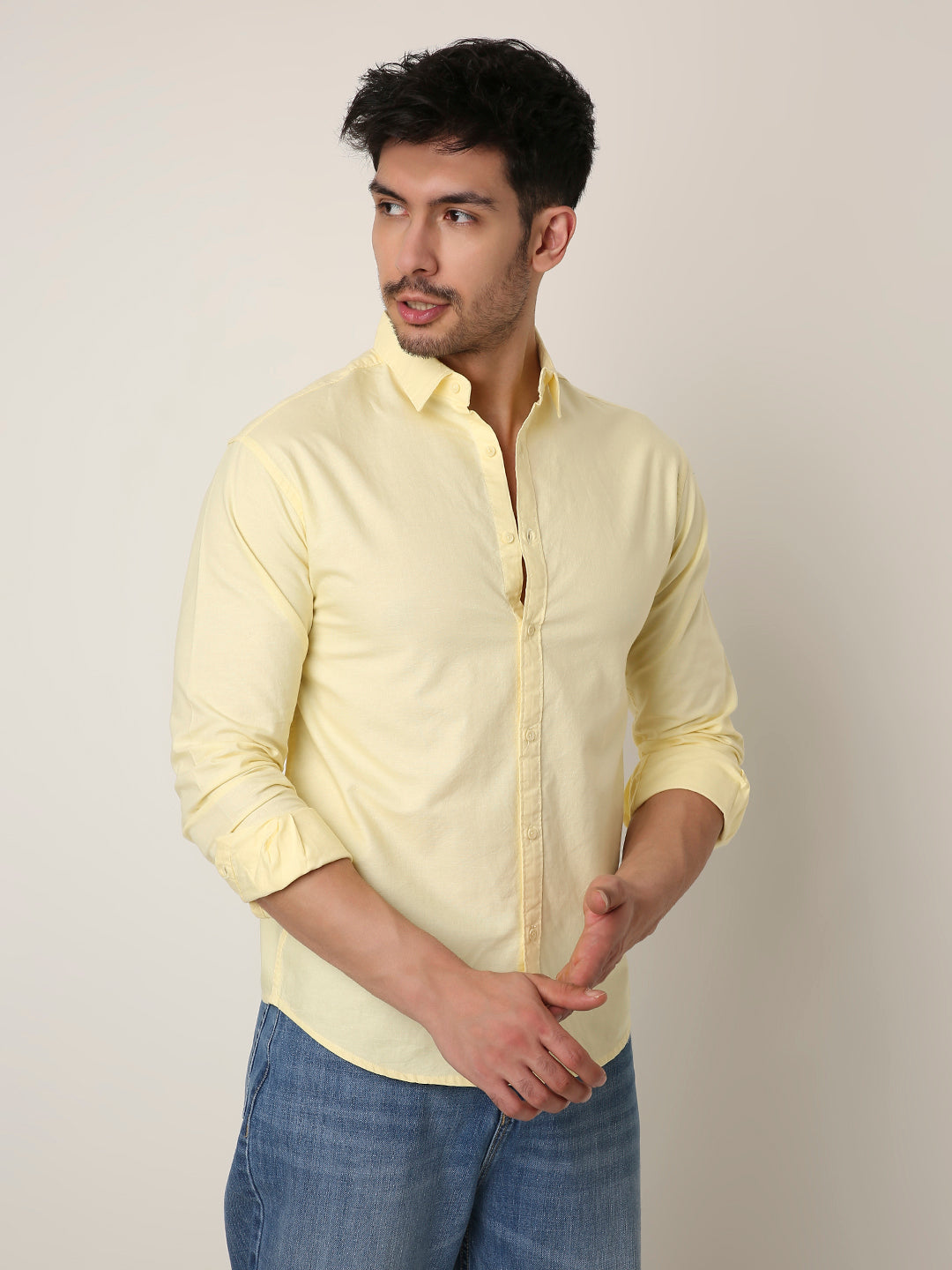 LEMON YELLOW ESSENTIAL OXFORD SHIRT