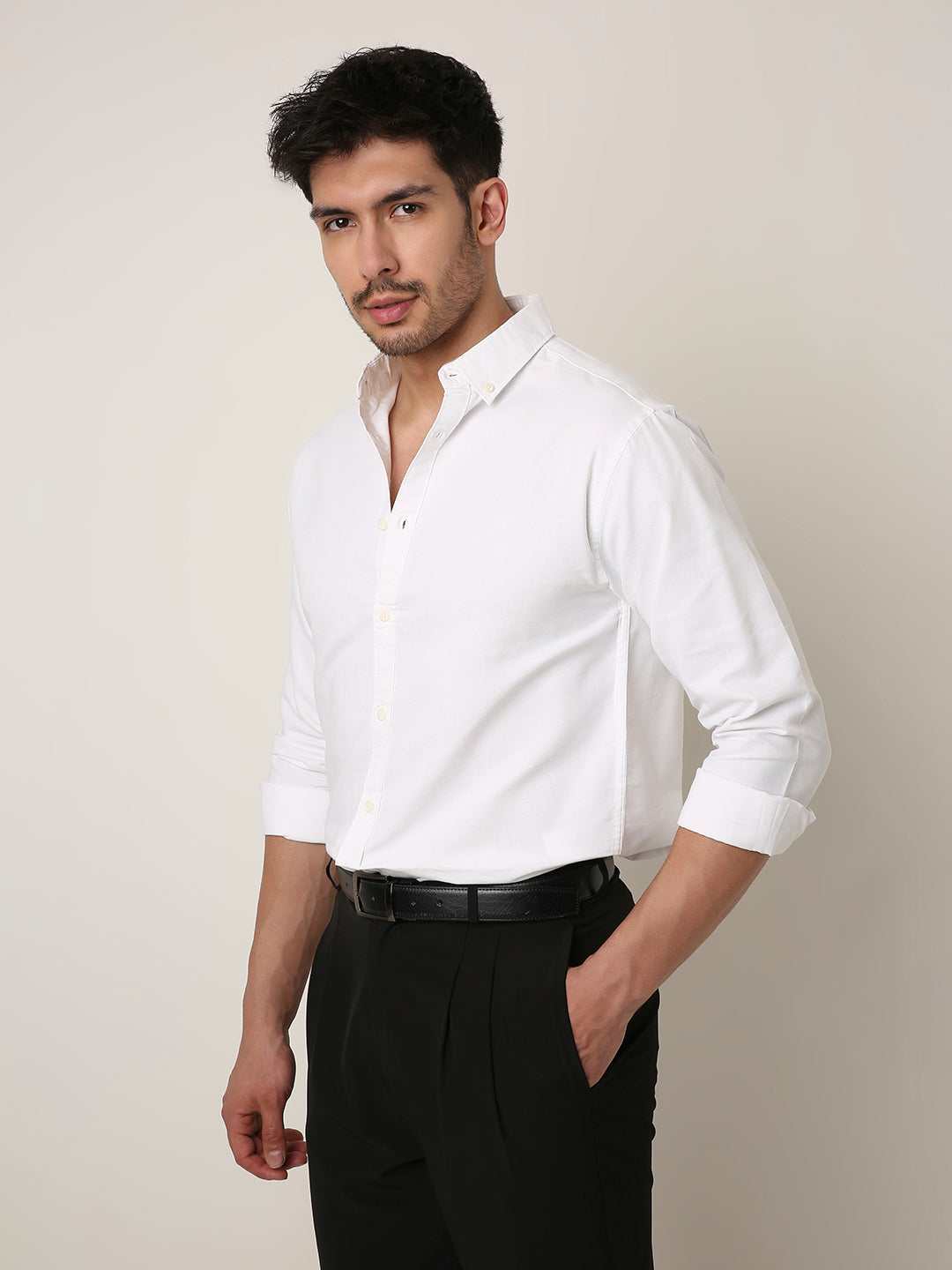 WHITE ESSENTIAL OXFORD SHIRT