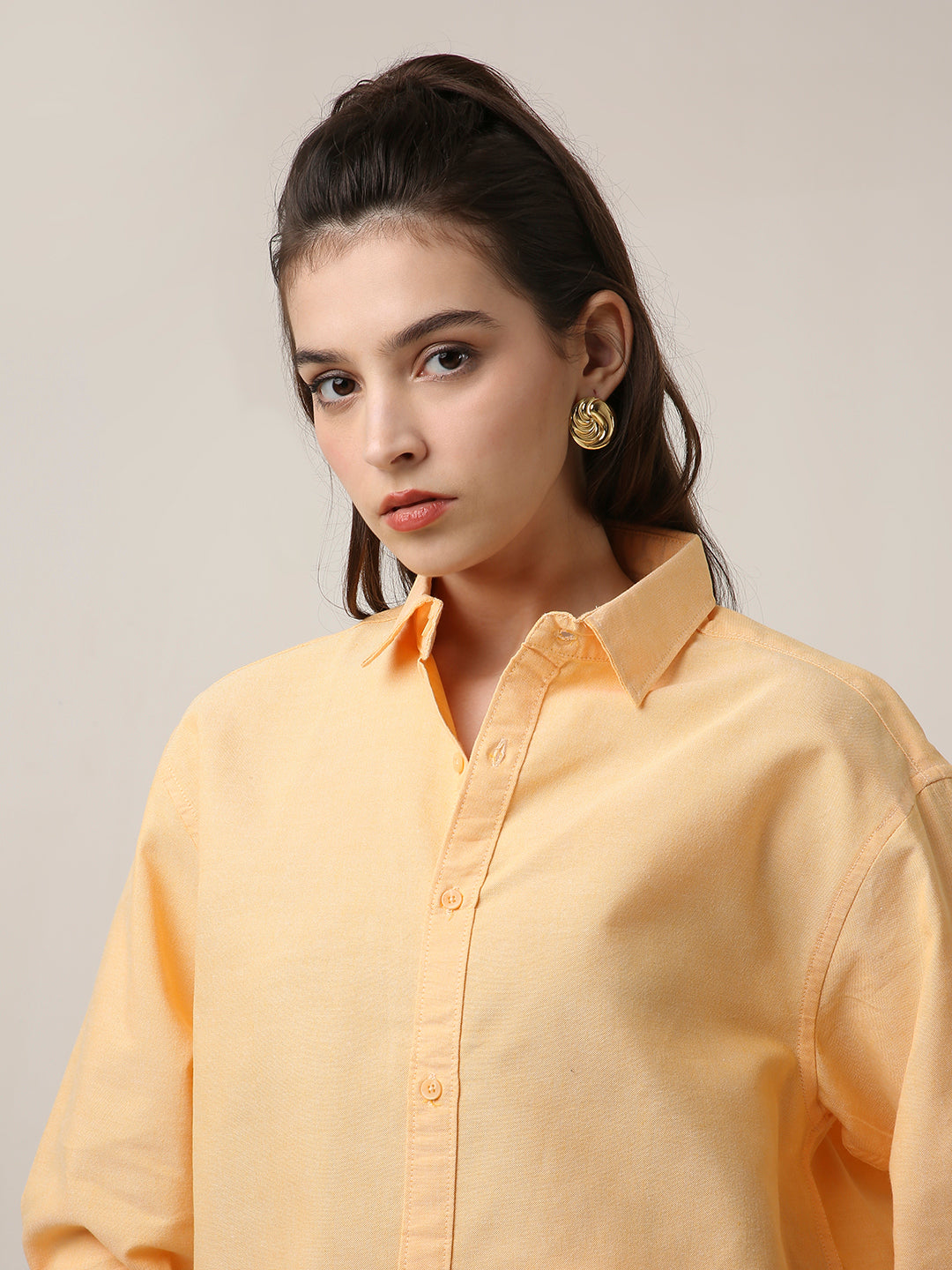 Orange Classic Oxford Oversized Shirt