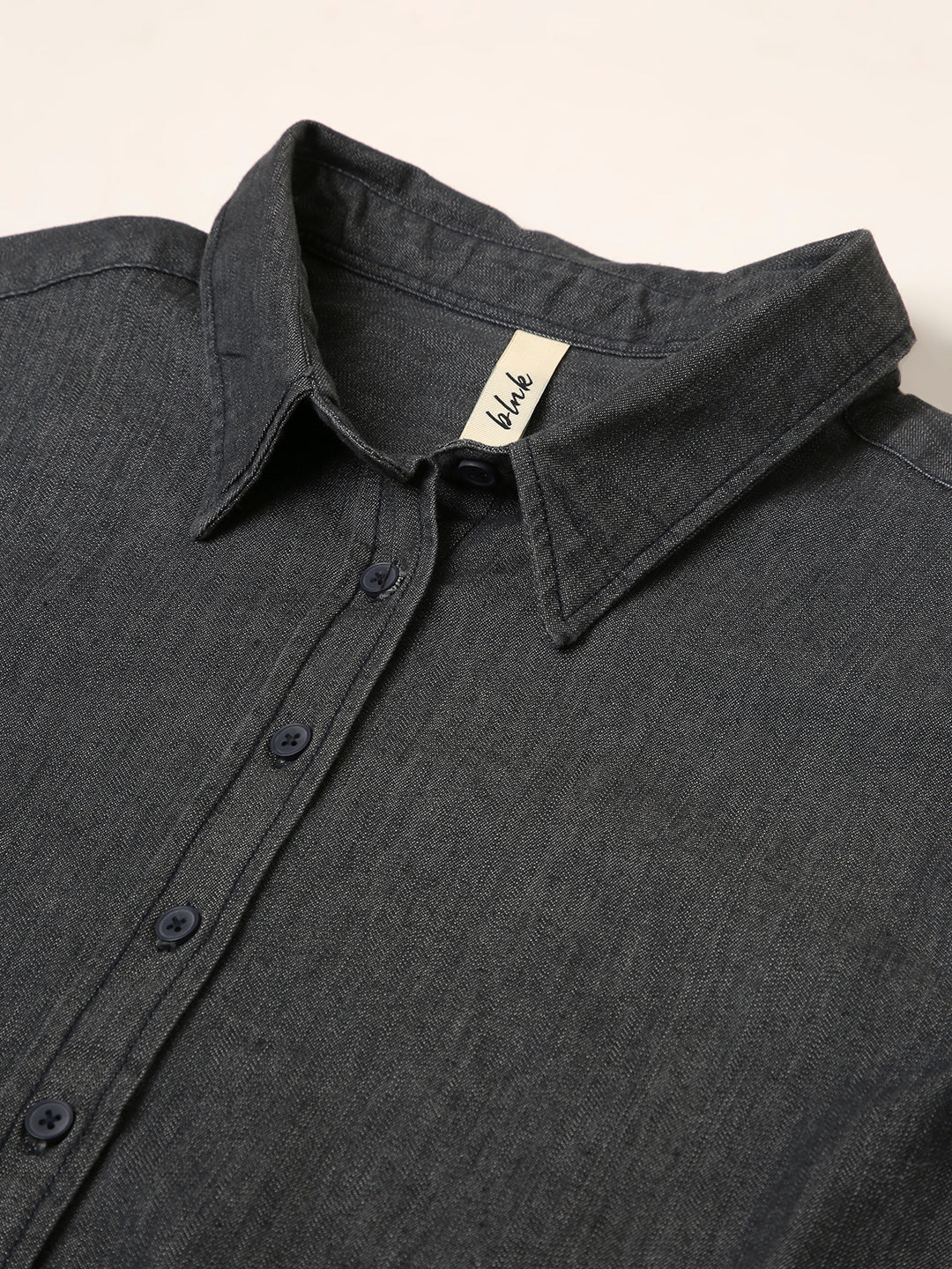 dark Grey Casual Denim Shirt