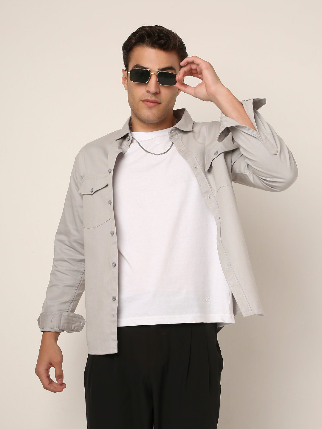 GREY Utility Shacket – Premium Cotton Overshirt