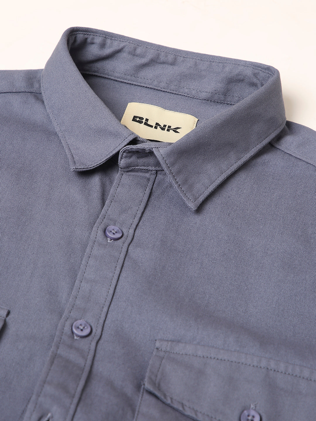 BLUE Utility Shacket – Premium Cotton Overshirt
