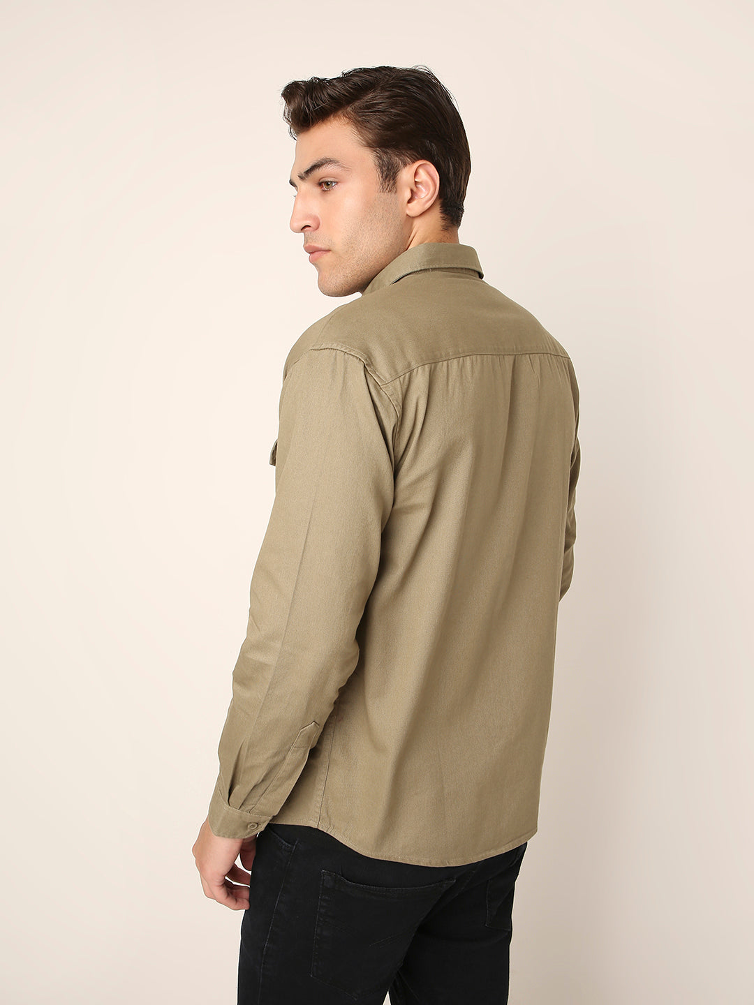 OLIVE Utility Shacket – Premium Cotton Overshirt