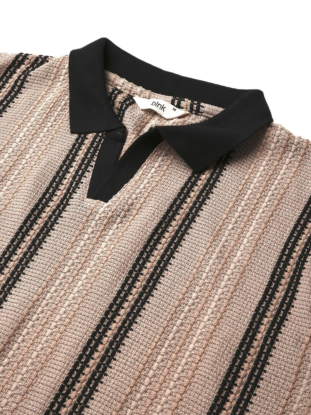 VINTAGE FAWN TEXTURED POLO TSHIRT