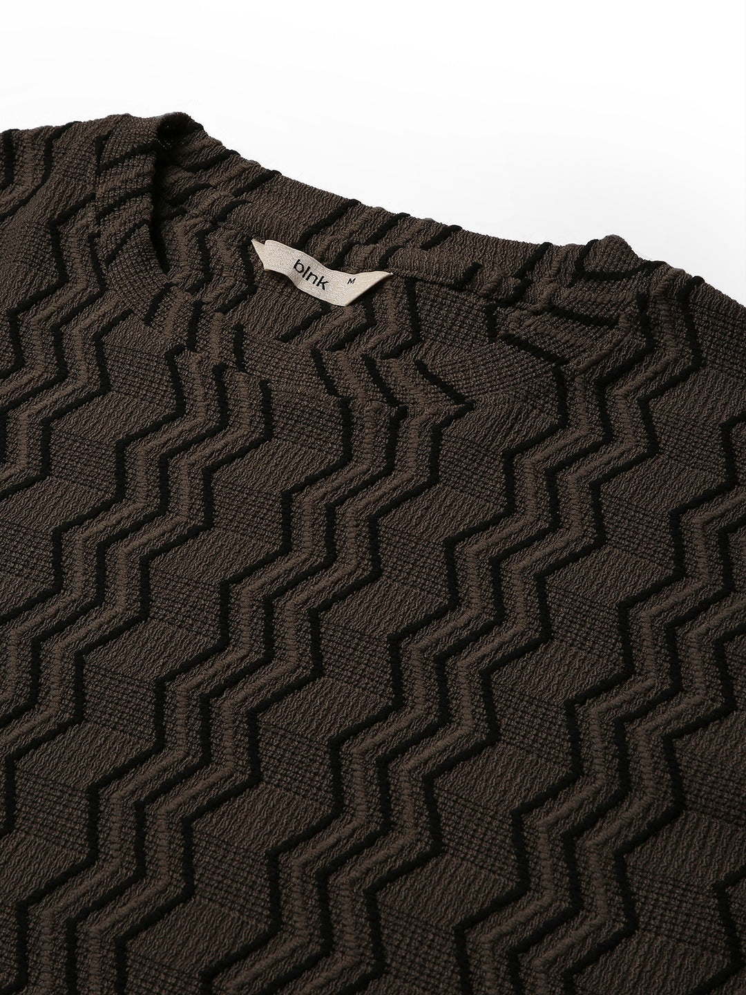 olive PATTERNED CREW NECK BOYFRIEND T-SHIRT