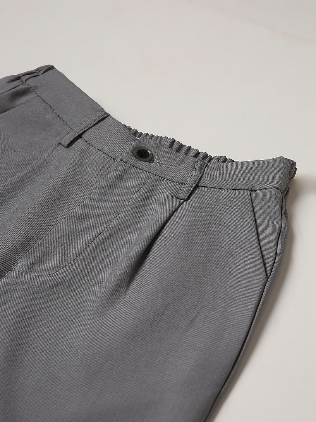 GRAY High-Waist Wide-Leg Trousers