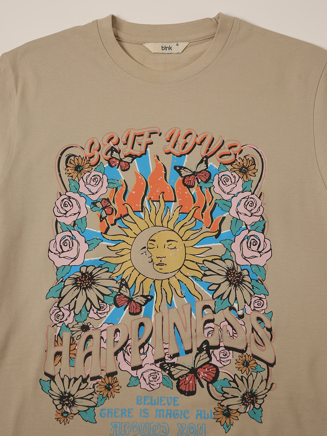RELAXED FIT:SAND PRINTED TSHIRT
