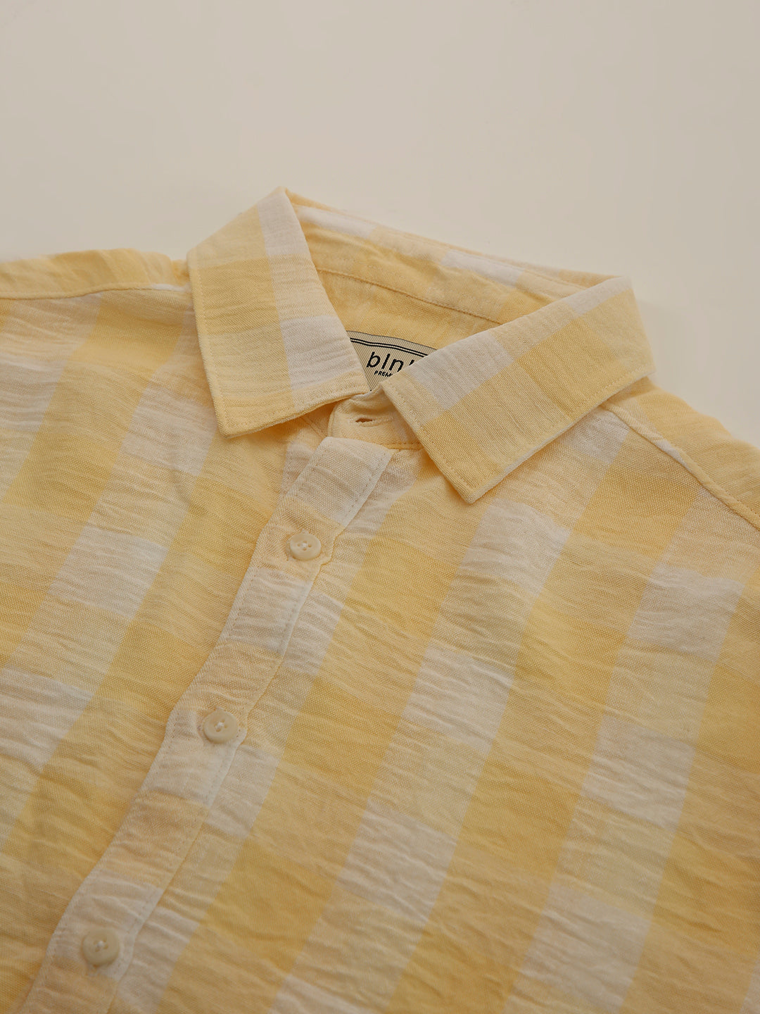 Yellow Checkered Casual Shirt