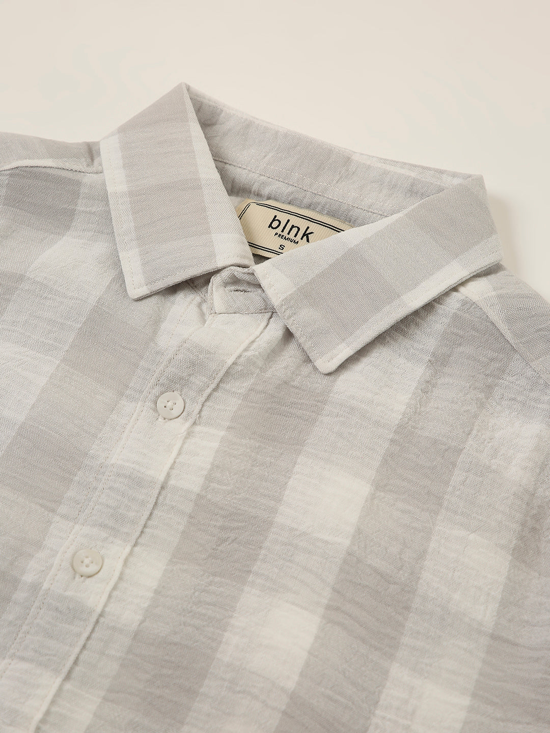 Grey Checkered Casual Shirt