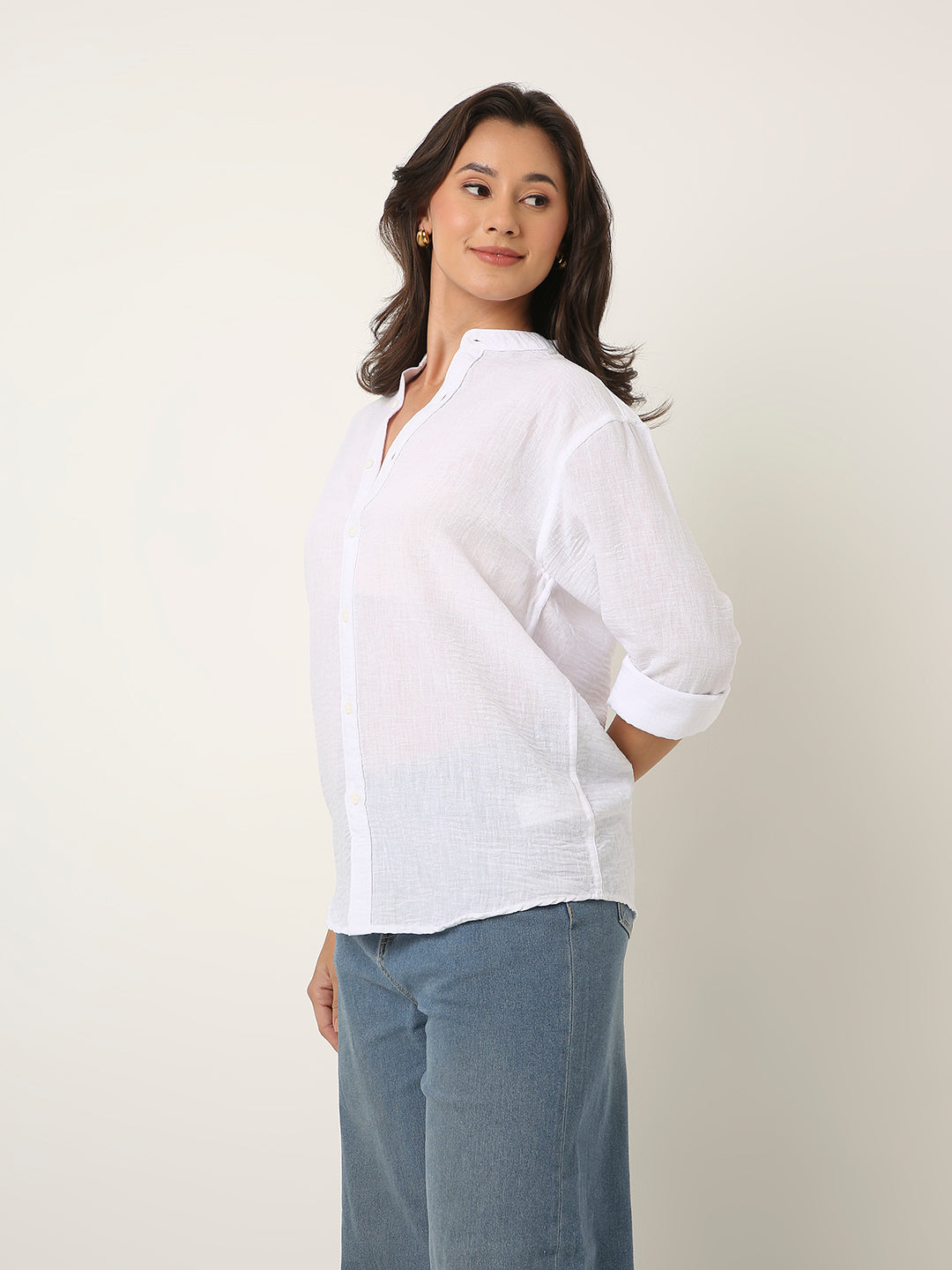 White Mandarin Shirt