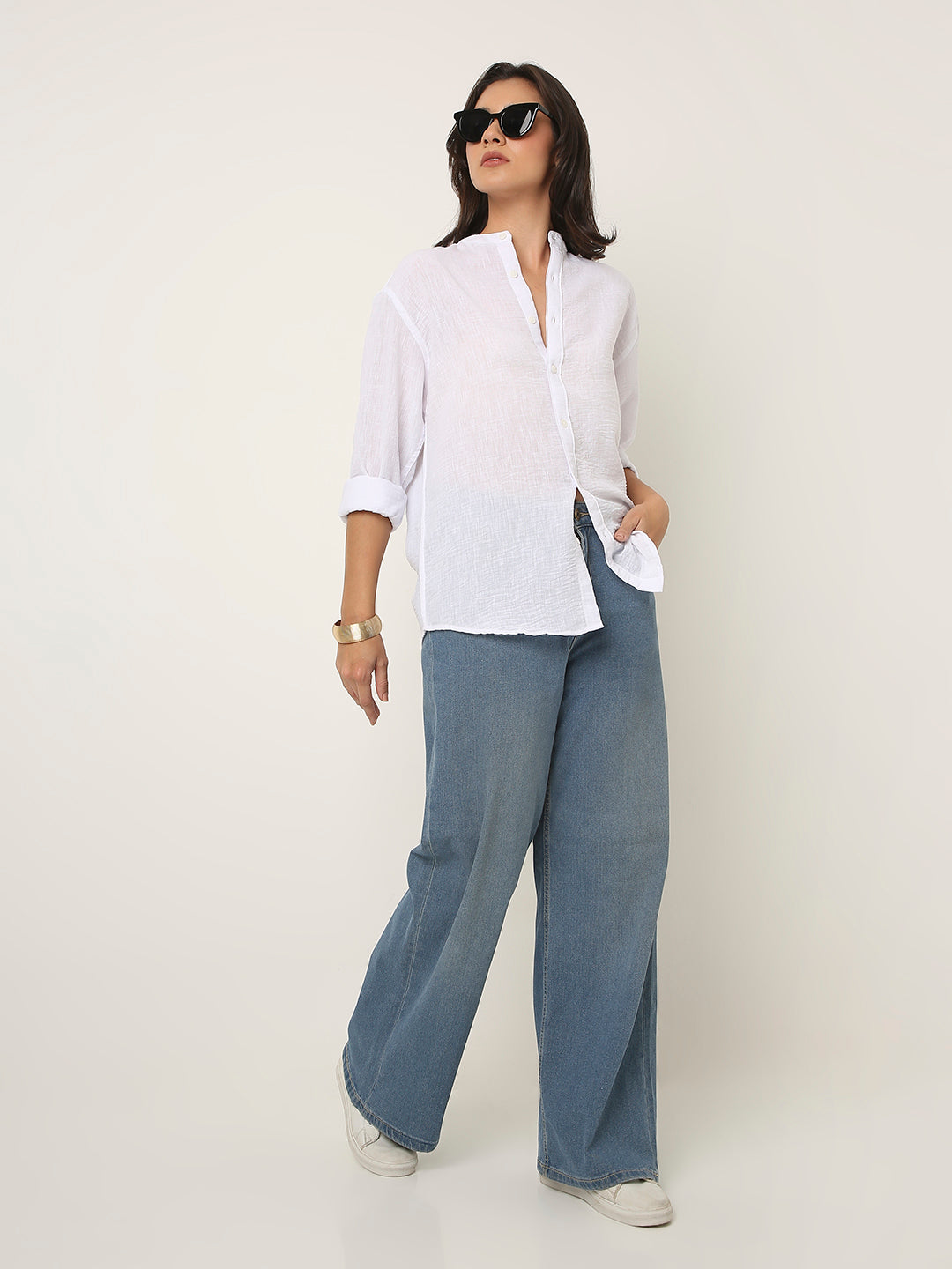 White Mandarin Shirt