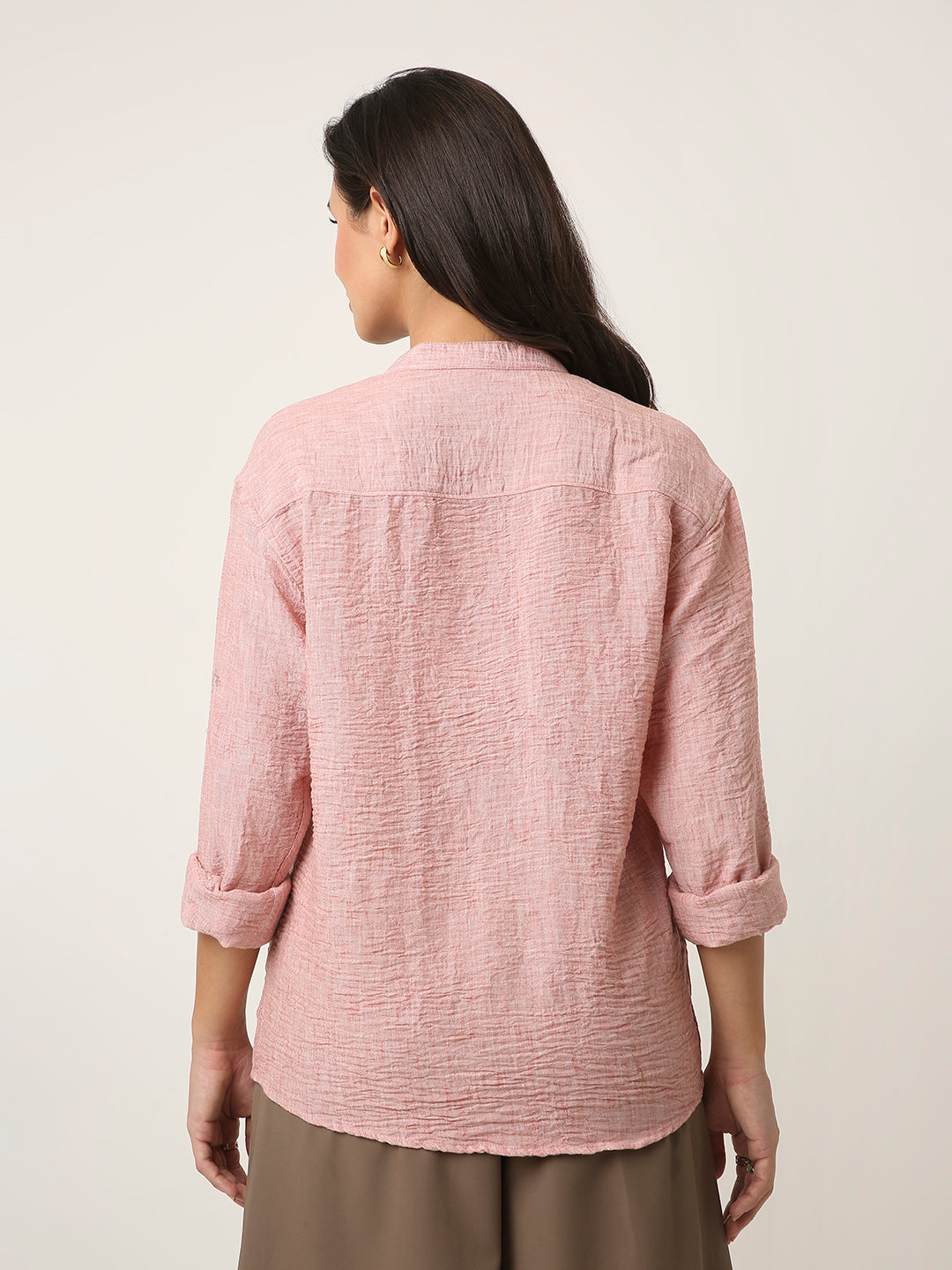 Peach Mandarin Shirt