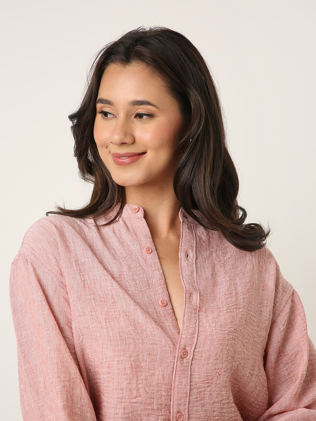 Peach Mandarin Shirt