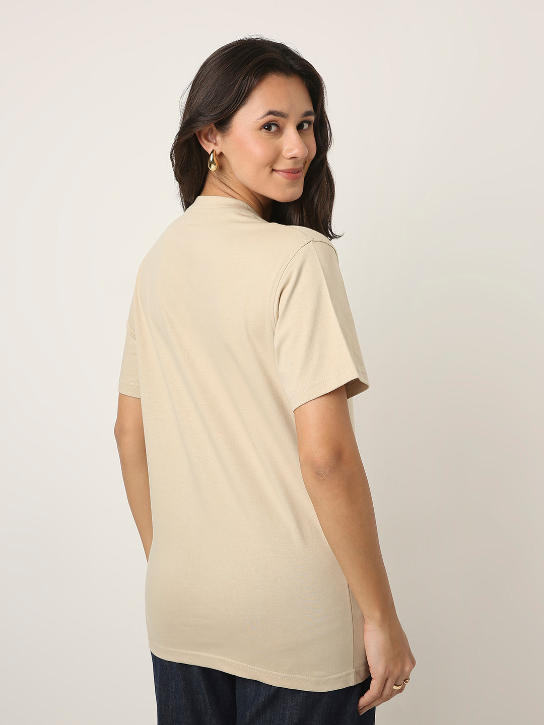 RELAXED FIT:SAND PRINTED TSHIRT