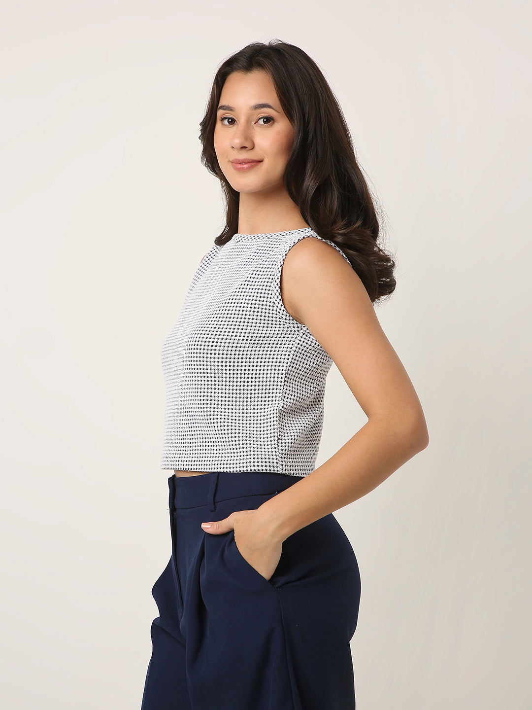 GRAY MINIMALIST CROP TOP