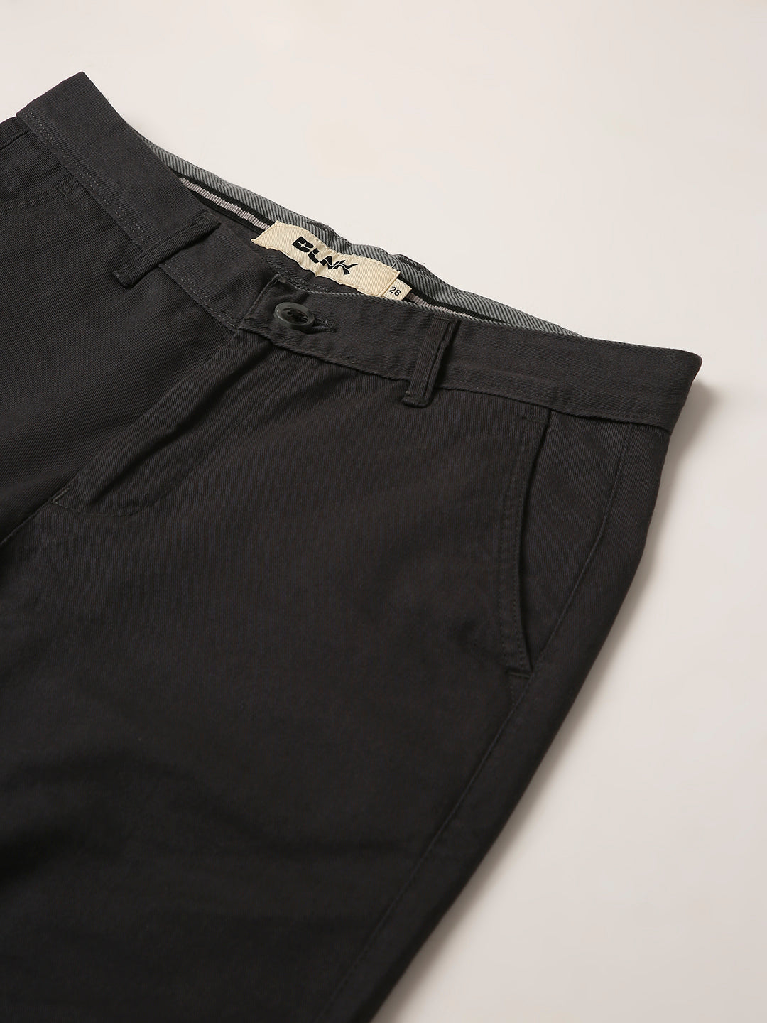 Dark Grey Straight-Fit Trousers
